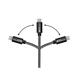 USB 2.0 Lade/-Datenkabel Good Connections, für iPhone/iPad/iPod, MFI-zertifiziert, USB-C an Lightning-Stecker, 18 W, bis 480 Mbit/s, Länge 0,5 m, schwarz