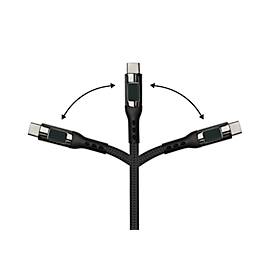 USB 2.0 Lade/-Datenkabel Good Connections, USB-C an USB-C, Leistung 100 W, bis 480 Mbit/s, mit Digitalanzeige, Länge 1 m, schwarz