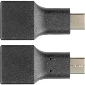 USB 3.0 Adapter Good Connections, USB-C an USB-A Buchse, bis 5 Gbit/s, PVC, schwarz