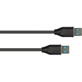 USB 3.2 Anschlusskabel Good Connections, USB-A an USB-A, bis 10 Gbit/s, Länge 0,5 m, schwarz