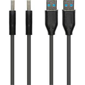 USB 3.2 Anschlusskabel Good Connections, USB-A an USB-A, bis 10 Gbit/s, Länge 0,5 m, schwarz