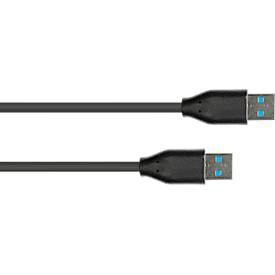 USB 3.2 Anschlusskabel Good Connections, USB-A an USB-A, bis 10 Gbit/s, Länge 1 m, schwarz