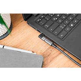 USB 4.0 Winkeladapter Good Connections, USB-C an USB-C, Leistung 240 W, bis 40 Gbit/s, bis 8K, links & rechts einsteckbar, Aluminium, anthrazit