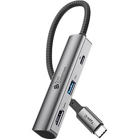 USB-C Hub Good Connections, 3er-Port mit 1 x HDMI, 1 x USB-C, 1 x USB 3.0 A, anthrazit