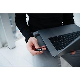 USB-C-Stick Verbatim Store 'n' Go, 128 GB, Retractable Typ-C, 100MB/s Lesegeschwindigkeit & 20 MB/s Schreibgeschwindigkeit, schwarz