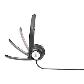 USB Headset Logitech H390, binaural, kabelgebunden, Mikrofon mit Rauschunterdrückung, schwarz