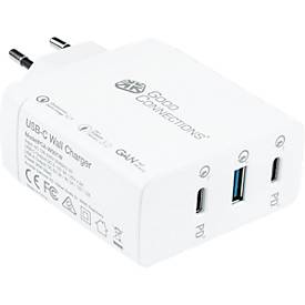 USB-Schnellladegerät Good Connections, mit GaN-Technologie, 3er-Port mit 2 x USB-C + 1 x USB-A, Leistung 100 W, weiß