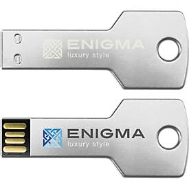 USB-Stick Alu-Key, 4 GB, silber