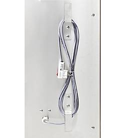 UVC Luftreiniger Flatlift Größe L, Leistung 116 W, bis 1450 m³/h, für Raumgrößen bis 150 m², bis 8000 h, Rollen, Edelstahl, B 490 x T 490 x H 860 mm