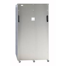 UVC Luftreiniger Flatlift Größe XL, Leistung 220 W, bis 4410 m³/h, für Raumgrößen bis 500 m², bis 8000 h, Rollen, Edelstahl, B 813 x T 813 x H 1600 mm
