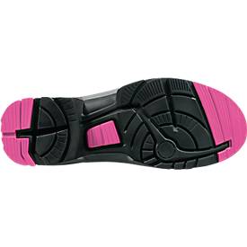 uvex ESD-Damen-Sicherheitshalbschuh 1 ladies, S1 SRC, gelocht, atmungsaktiv, Weite 10, grau-pink, Größe 38