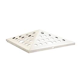 V-Part Deckel für Ascher-Papierkorb Pyramide, offen, pyramidenförmig, Edelstahl, B 365 x T 345 x H 95 mm, edelstahl