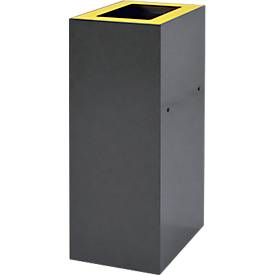 V-Part Deckel für modulares Abfalltrennsystem 60 L, pulverbeschichteter Stahl, B 255 x T 330 x H 20 mm, gelb