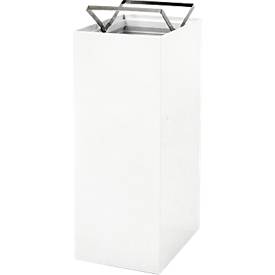 V-Part Modulares Abfalltrennsystem, 60 Liter, pulverbeschichteter Stahl, B 263 x T 335 x H 700 mm, weiß