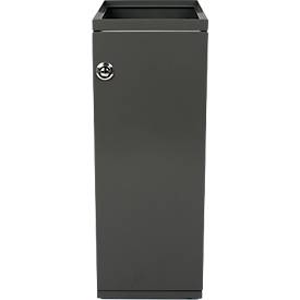 V-Part Modulares Abfalltrennsystem, pulverbeschichteter Stahl, verstellbare Füße, B 263 x T 335 x H 700 mm, 55 Liter, grau