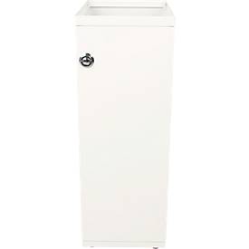 V-Part Modulares Abfalltrennsystem, pulverbeschichteter Stahl, verstellbare Füße, B 263 x T 335 x H 700 mm, 55 Liter, weiß