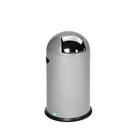 VAR Abfallsammler, 22 L, Stahl-Inneneimer, Metallgriff, silber