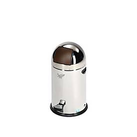 VAR Abfallsammler mit Fußpedal, 22 l, Inneneimer, Stahl, Aluminiumgriff, 7 kg, nicht selbstlöschend, braun