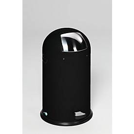 VAR Müllsackständer, 40 l, mit Fußpedal, schwarz, Metallgriff, Inneneimer Stahl, 10 kg