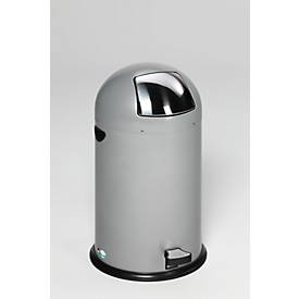 VAR Müllsackständer, 40 l, mit Fußpedal, silber