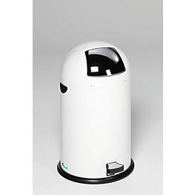 VAR Müllsackständer, 40 l, mit Fußpedal, weiß