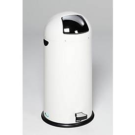 VAR Müllsackständer, 55 l, mit Fußpedal, Metallgriff, weiß
