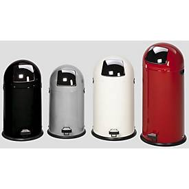 VAR Müllsackständer, 55 l, mit Fußpedal, rot, Metallgriff, Inneneimer Stahl, 8,6 kg