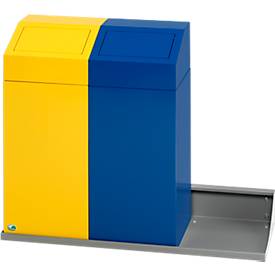 VAR Wandhalterung, für Wertstoffsammler mit einer Grundfläche von 320 x 320 mm & Volumen von 45 l, 3-fach