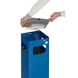 VAR Wertstoffsammelgerät WSG 25R, 22 l, Stahl-Inneneimer, Metallgriff, blau