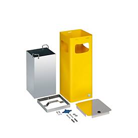 VAR Wertstoffsammelgerät WSG 25R, 22 l, Stahl-Inneneimer, Metallgriff, gelb
