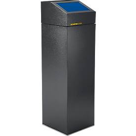 VAR Wertstoffsammelgerät WSG 85 E, 85 L, verzinktes Stahlblech, pulverbeschichtet, selbstschließend, blau