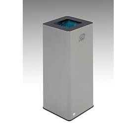 VAR Wertstoffsammelgerät WSG Quadro 79, 70 Liter, silber beschichtet, anthrazit RAL 7021