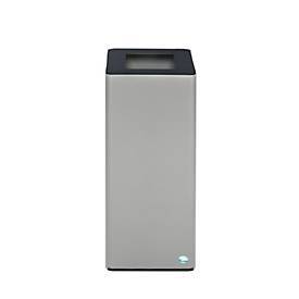 VAR Wertstoffsammelgerät WSG Quadro 79, 70 Liter, silber beschichtet, anthrazit RAL 7021