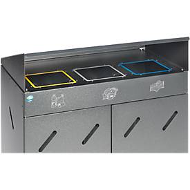 VAR Wertstoffsammelstation, 3-fach, eisenglimmer