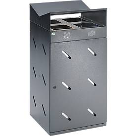 VAR-Wertstoffsammelstation, 4-fach, antiksilber