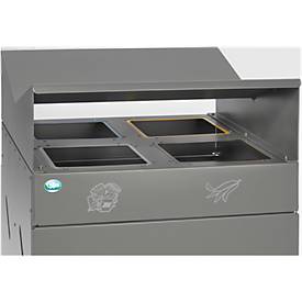 VAR-Wertstoffsammelstation, 4-fach, eisenglimmer