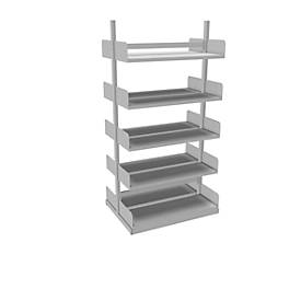 Variabo Freiarmregal, Anbaufeld, doppelseitig, 300 mm Fachtiefe, 1000 x 2000 mm