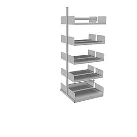 Variabo Freiarmregal, Anbaufeld, doppelseitig, 300 mm Fachtiefe, 750 x 2000 mm