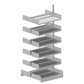 Variabo Freiarmregal, Anbaufeld, doppelseitig, 400 mm Fachtiefe, 1000 x 2500 mm