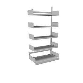 Variabo Freiarmregal, Anbaufeld, einseitig, 400 mm Fachbodentiefe, 1000 x 2000 mm
