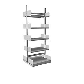 Variabo Freiarmregal, Grundfeld, doppelseitig, 250 mm Fachtiefe, 750 x 2000 mm