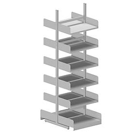 Variabo Freiarmregal, Grundfeld, doppelseitig, 400 mm Fachtiefe, 750 x 2500 mm