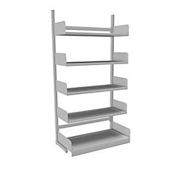 Variabo Freiarmregal, Grundfeld, einseitig, 400 mm Fachbodentiefe, 1000x2000 mm