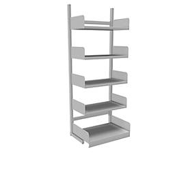 Variabo Freiarmregal, Grundfeld, einseitig, 400 mm Fachbodentiefe, 750 x 2000 mm