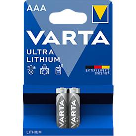 VARTA Batterie PROFESSIONAL LITHIUM, Micro AAA, 1,5 V, 2 Stück