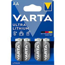 VARTA Batterie PROFESSIONAL LITHIUM, Mignon AA, 1,5 V, 4 Stück