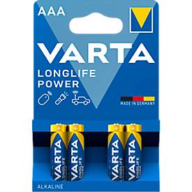 VARTA Batterien Longlife Power, Spannung 1,5 V, besonders langlebig, Micro AAA, 4 Stück