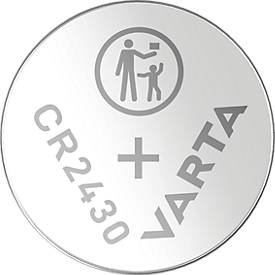 VARTA Knopfzelle LITHIUM Coin CR2430, Spannung 3 V, Packung mit 4 Stück
