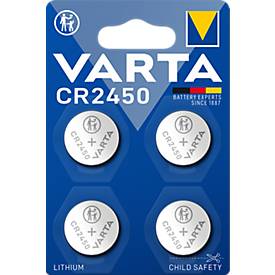 VARTA Knopfzelle LITHIUM Coin CR2450, Spannung 3 V, Packung mit 4 Stück