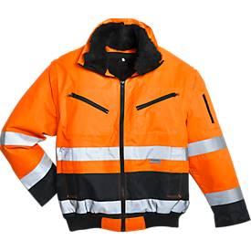 Veiligheidskleding-pilotenjack, oranje/blauw, m. 52/54
